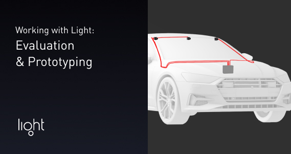 Working with light. Example of car with sensors